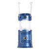 solar rechargeable lantern in blue
