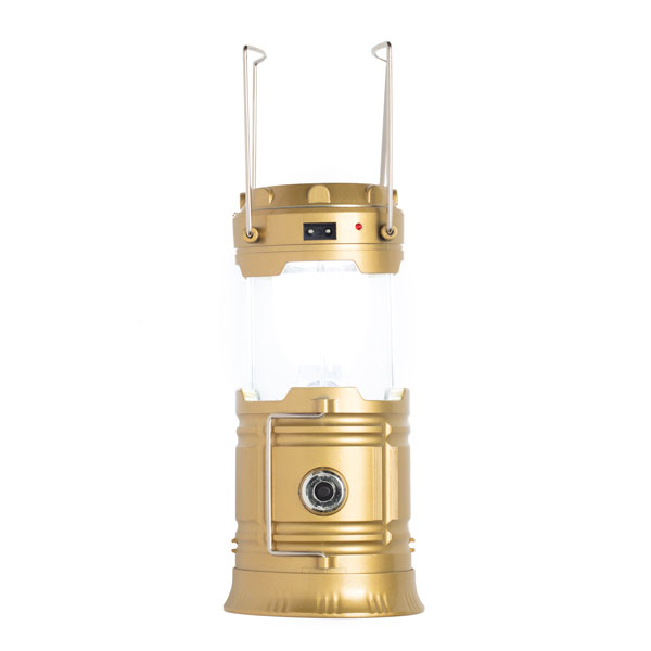 Solar Rechargeable Lantern in Gold